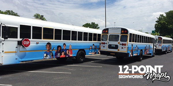 Boys and Girls Clubs of Middle Tennessee getting custom advertising wraps. 12-Point SignWorks - Franklin, TN