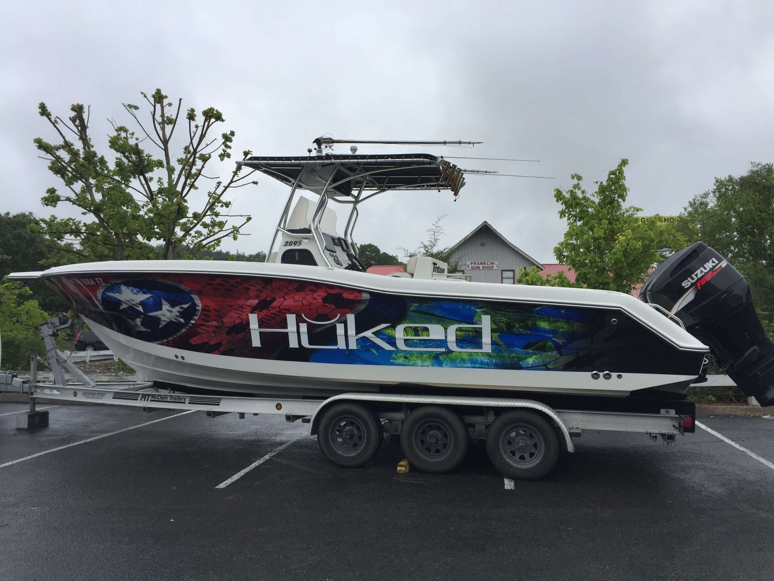 HUKED custom boat wrap