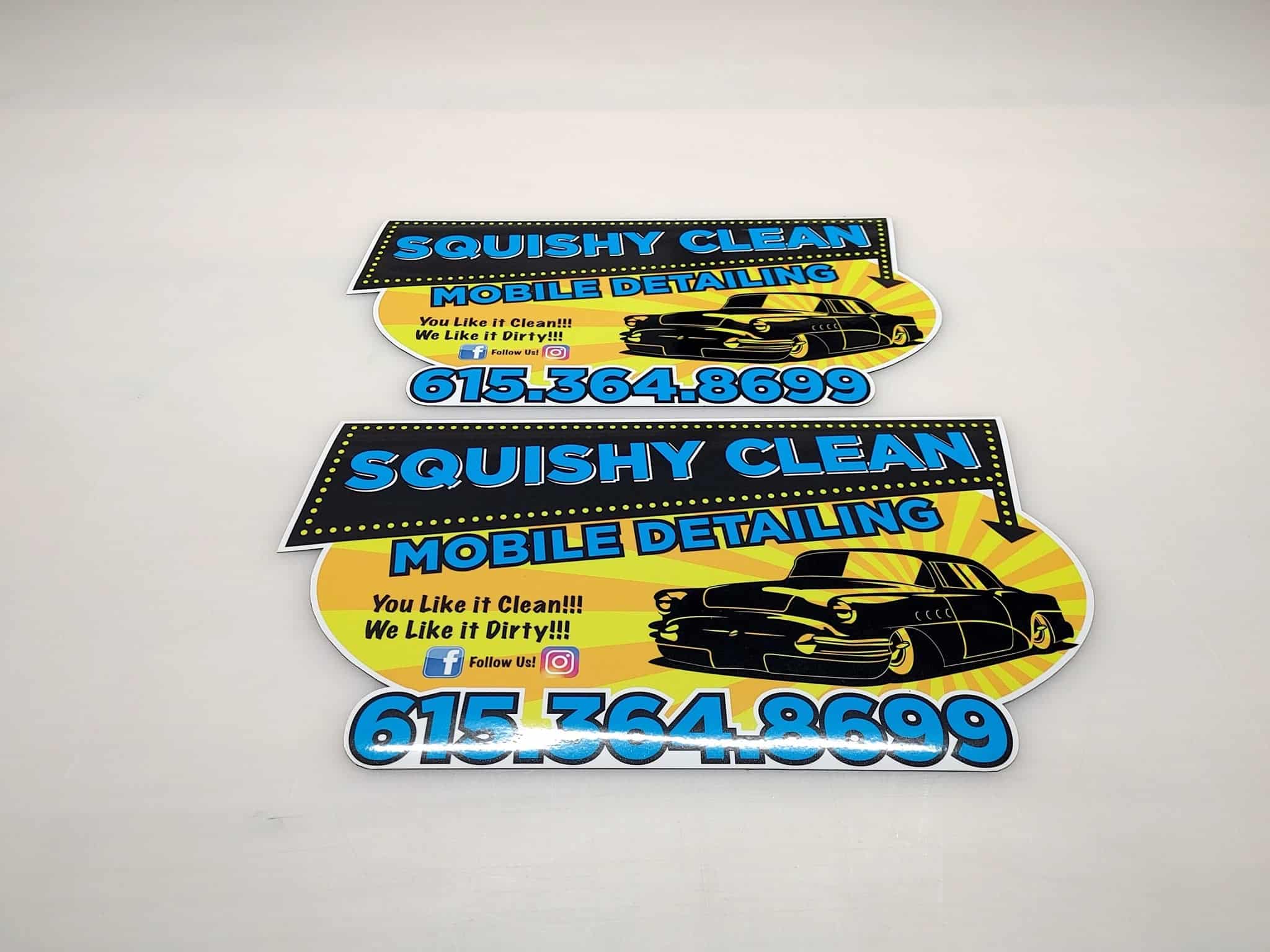 21581- Vehicle Magnets for Squishy Clean Mobile Detailing