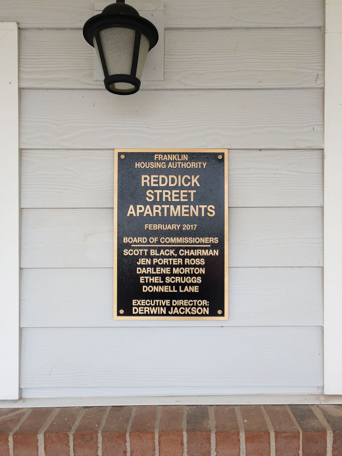Custom Plaque for the Franklin Housing Authority by 12-Point SignWorks in Franklin, TN.