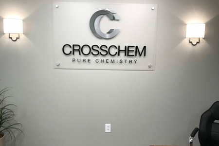 21967 - Custom Acrylic Lobby Logo Sign for CrossChem in Nashville, TN/ 12-Point Signworks