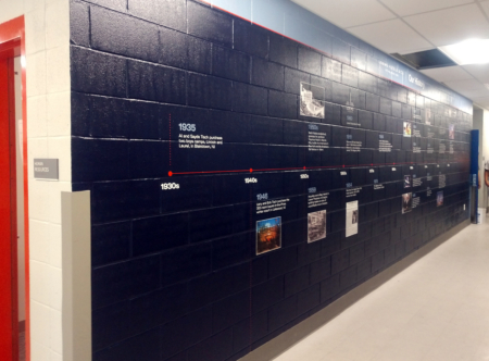 Company History Wall Mural for Live! by Loews in Arlington, TX. 12-Point SignWorks - Franklin TN