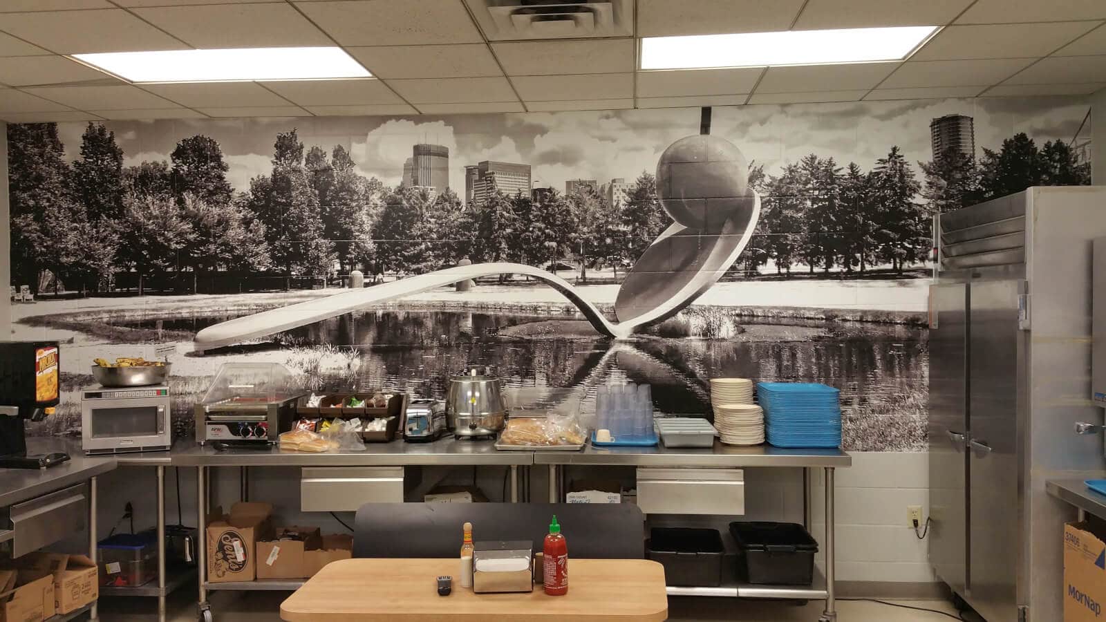 Textured surface wall mural for Loews Minneapolis Hotel. 12-Point SignWorks - Franklin, TN