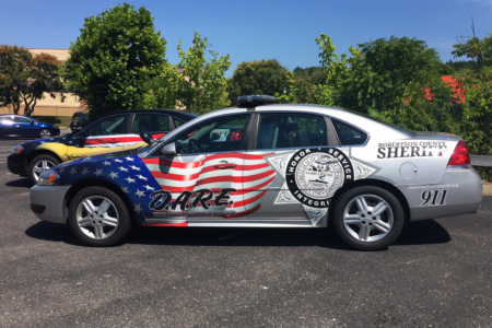 Patriotic Vehicle Wraps for Robertson County Sheriff’s Office/ 12-Point SignWorks/ DARE Program