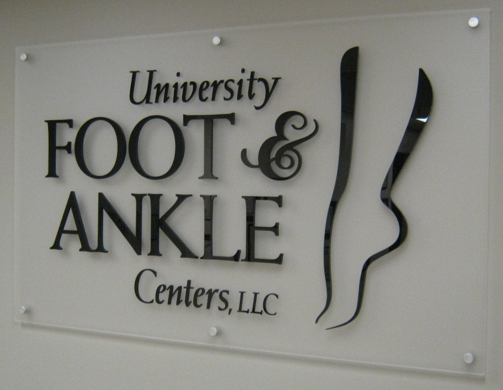 University Foot and Ankle Center Custom Acrylic Logo Sign/ 12-Point SignWorks