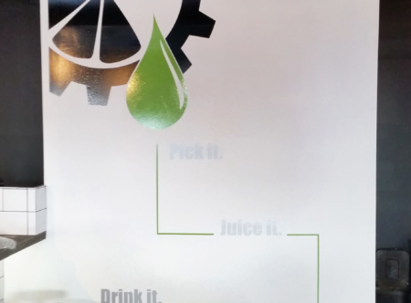 Wall mural for The Urban Juicer. 12-Point SignWorks - Franklin, TN
