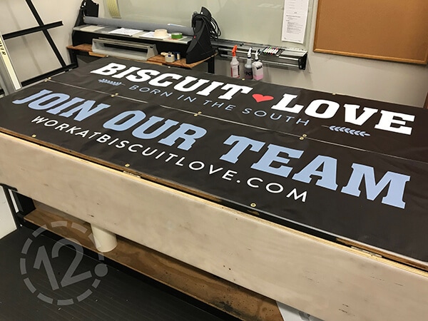 Temporary Banners for the Biscuit Love in Franklin. 12-Point SignWorks - Franklin, TN