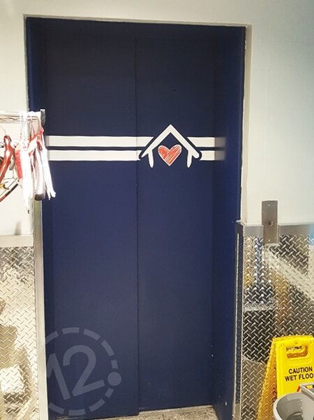 Elevator with "Heart of House" logo. 12-Point SignWorks - Franklin, TN