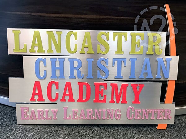 New Custom Dimensional Sign for Lancaster Christian Academy, Murfreesboro. 12-Point SignWorks - Franklin, TN