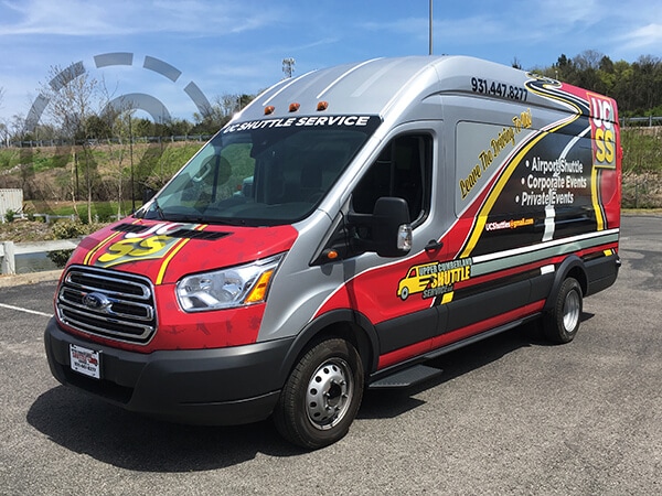New Custom Van Wrap for Upper Cumberland Shuttle Service. 12-Point SignWorks - Franklin, TN