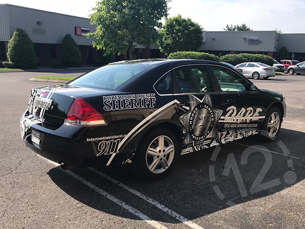 Custom Car Wrap for the Robertson County Sheriff's Office. 12-Point SignWorks - Franklin, TN