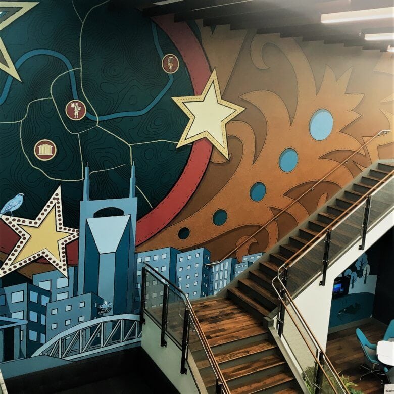 Deloitte wall mural