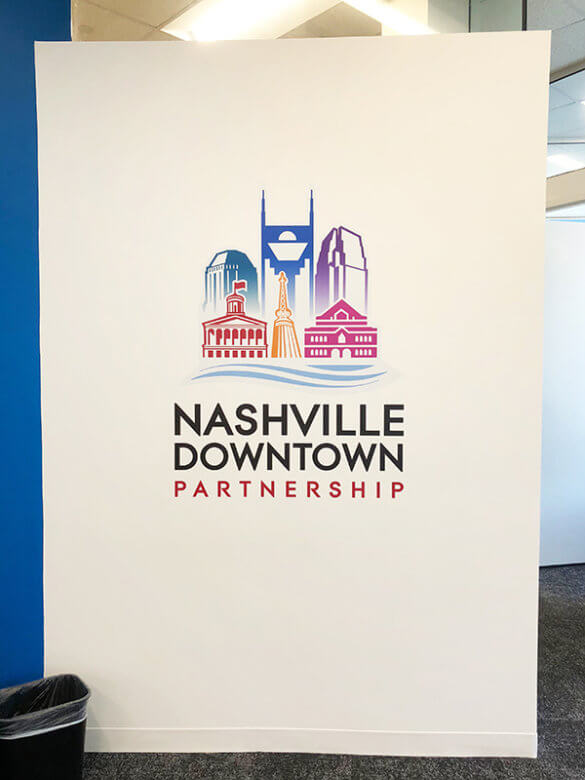 Contour Cut Vinyl Graphics for the Nashville Downtown Partnership. 12-Point SignWorks - Franklin, TN