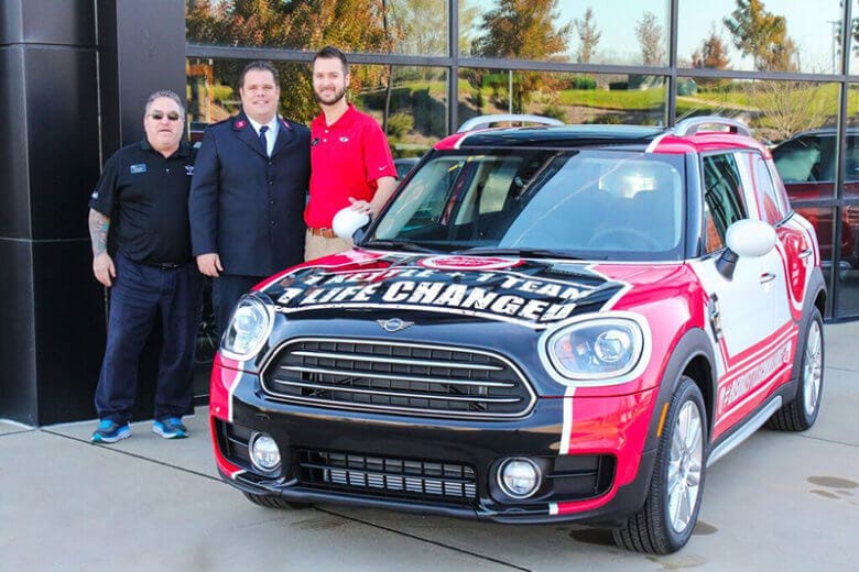 Custom wrapped MINI for the Salvation Army of Nashville by 12-Point SignWorks.