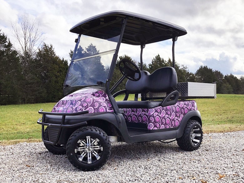 Customized Golf Cart Wrap by 12-Point SignWorks in Franklin, TN.