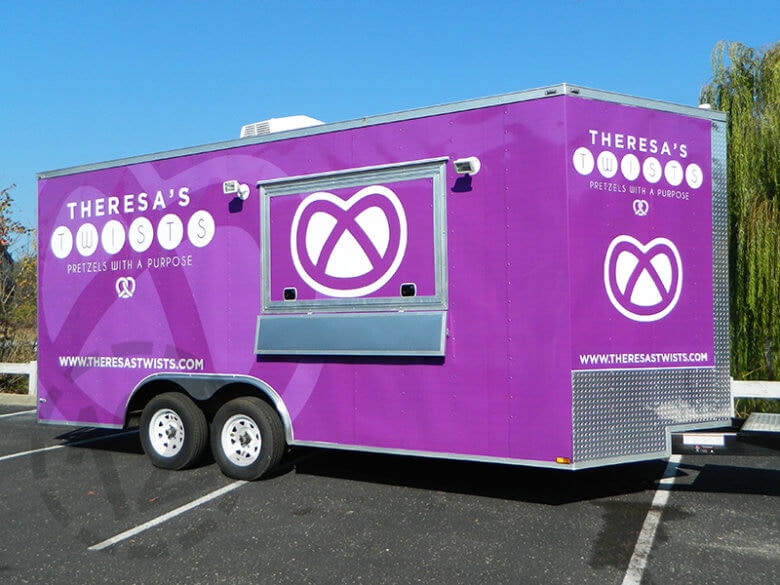 Trailer Wrap Printed & Installed for Theresa's Twists by 12-Point SignWorks in Franklin, TN.