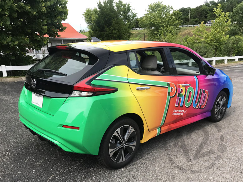 Nissan PROUD car wrap printed and installed by 12-Point SignWorks in Franklin, TN.