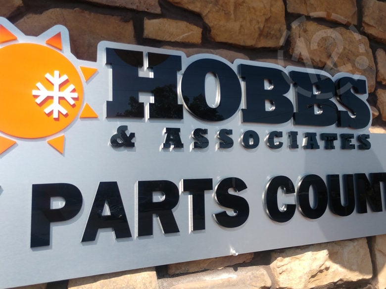 Custom dimensional sign for Hobbs & Associates in Nashville, TN by 12-Point SignWorks.