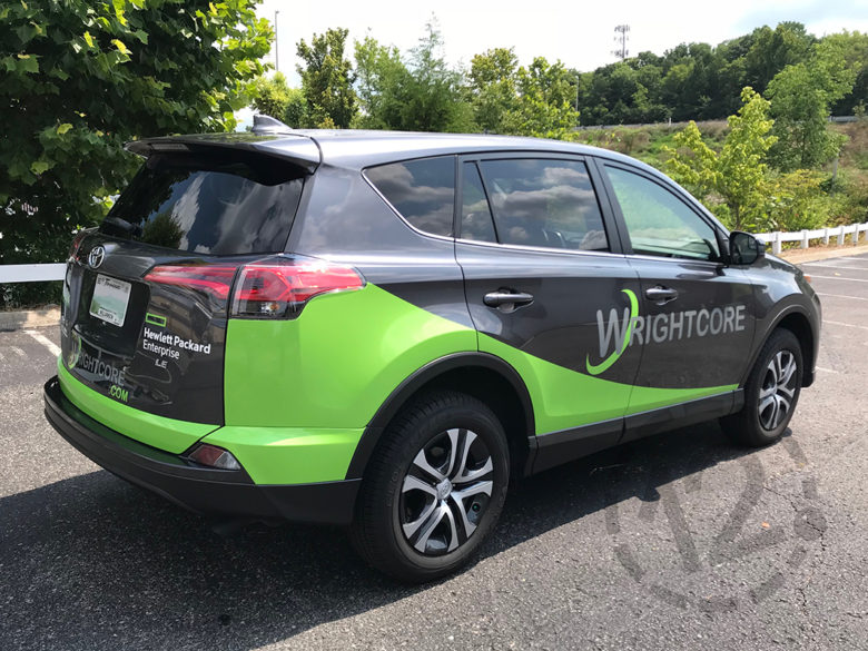 Partial wrap for Wrightcore by 12-Point SignWorks in Franklin, TN.