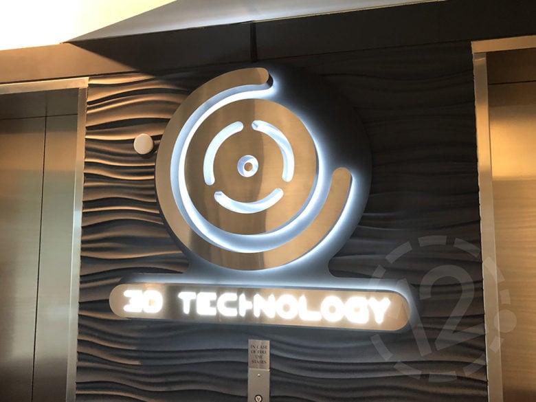 Custom back lit logo sign for 3-D Technology by 12-Point SignWorks in Franklin, TN.