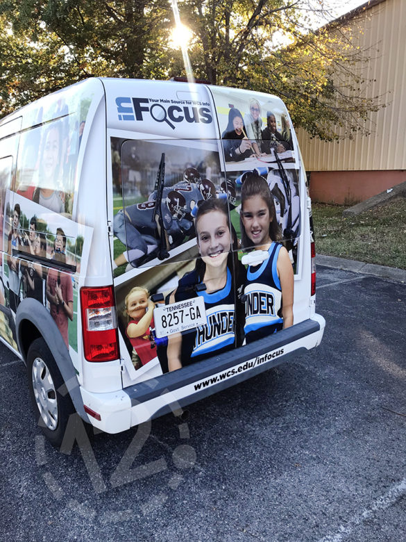 Williamson County Schools InFocus vehicle wrap by 12-Point SignWorks in Franklin, TN.