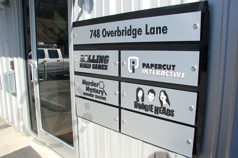 Custom directory sign fabricated by 12-Point SignWorks in Franklin, TN.