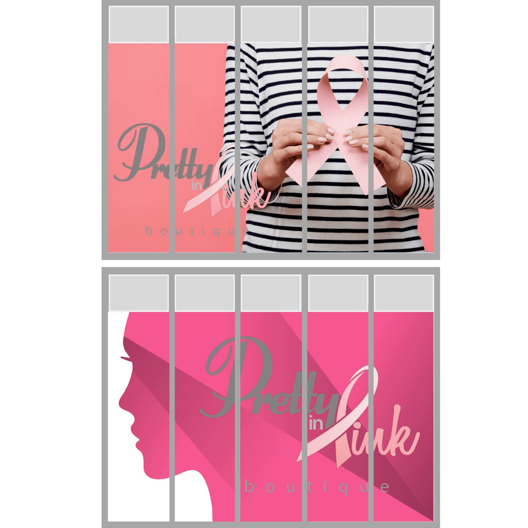 Concept 3 & 4 for the Wall Graphics for Pretty in Pink Boutique