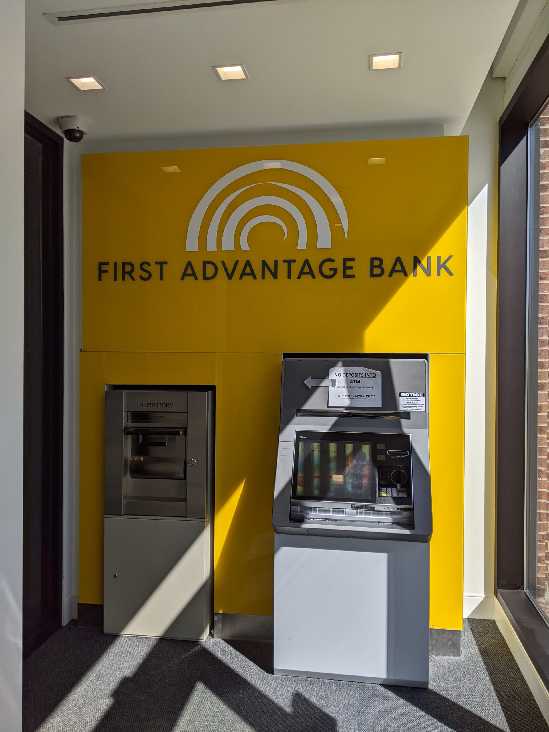 The Original Design for First Advantage Bank ATMs 