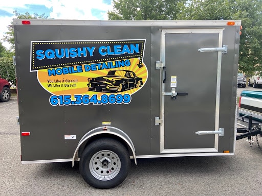 Trailer Decals for Squishy Clean Mobile Detailing by 12-Point SignWorks