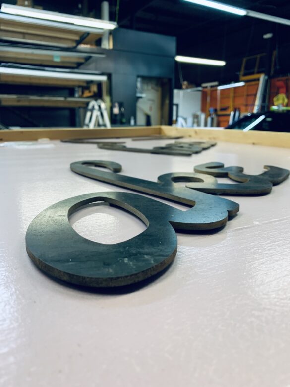 Steel Dimensional Lettering for Chesapeake Specialty Products Inc. Project (12-Point SignWorks)