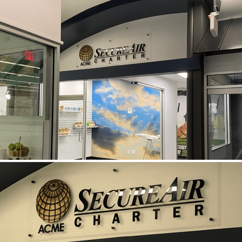 Facility Branding Graphics & Mural for Secure Air (12-Point SignWorks)