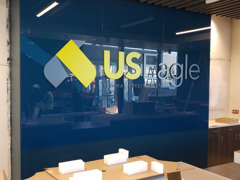Dimensional Wall Logo for U.S. Eagle Federal Credit Union/ 12-Point SignWorks