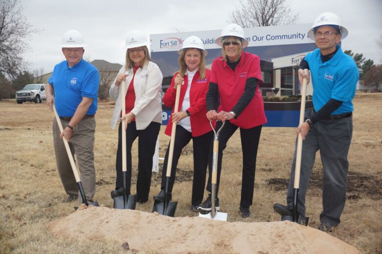Fort Sill FCU's executive and board members breaking ground for the new headquarters location/ Company Culture/ NewGround