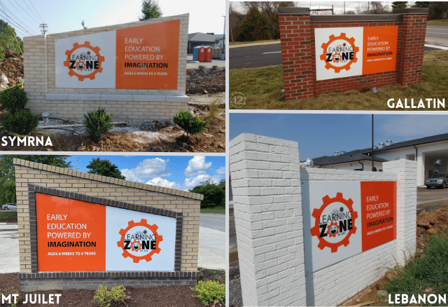 Learning Zone Monument Signs