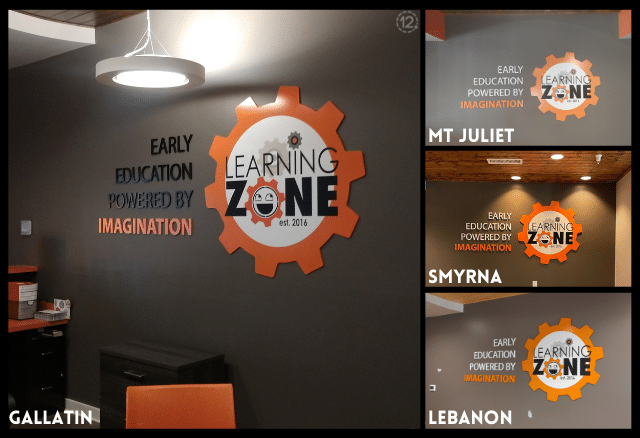 Learning Zone Lobby Signage