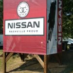 Franklin Theater stage signage for Nissan Presents