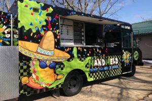 Hand Held taco truck wrap