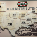 Custom Acrylic Decals for Hunt Brothers Pizza Map Mural