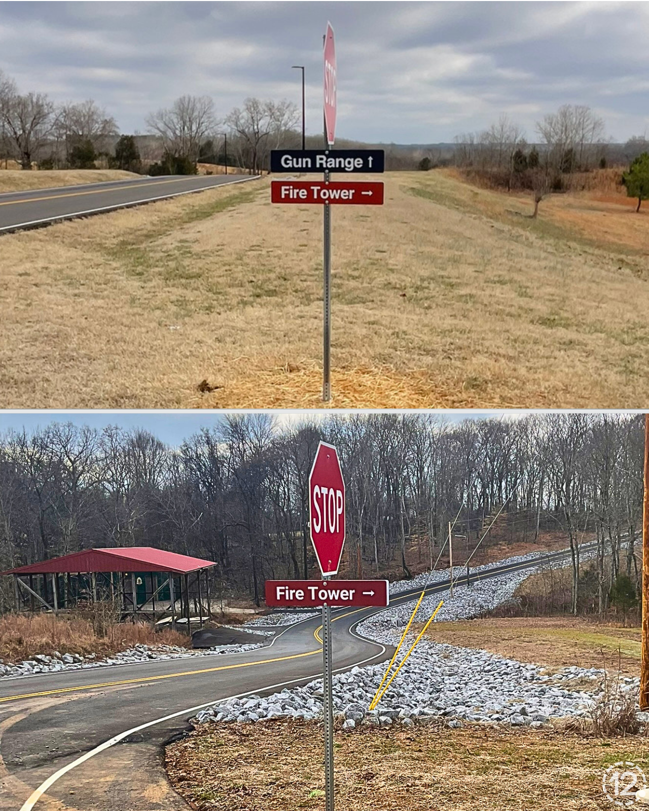 directional signage for a government facility (fire and rescue)